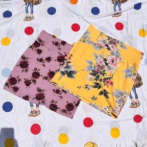 floral mini skirt bundle 💜💛